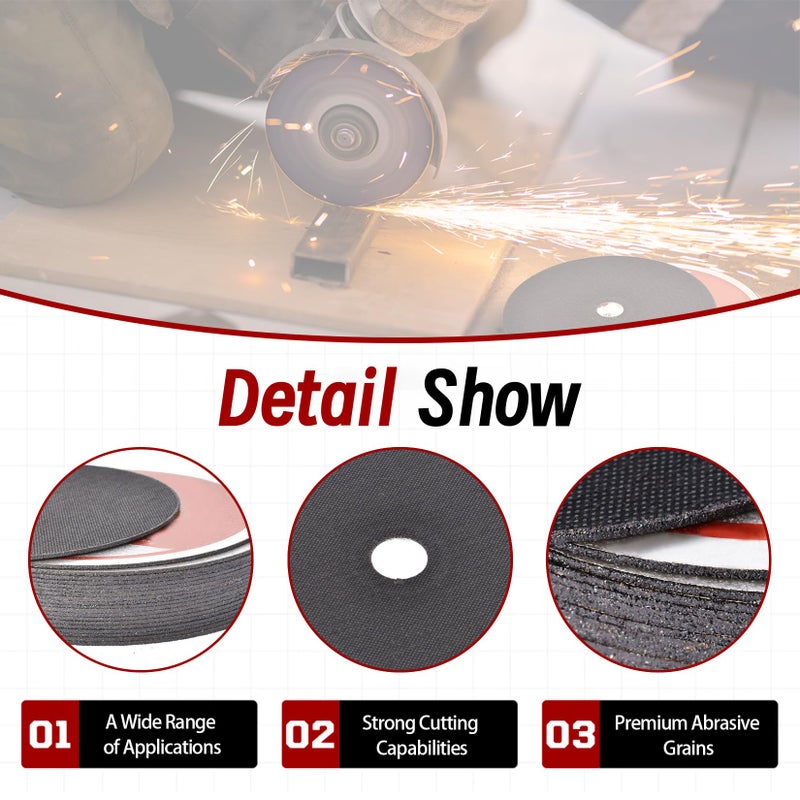 findmall 50 Pack 5" x.040 x7/8" Cut-Off Wheel - Metal & Stainless Steel Cutting Discs - Image 3